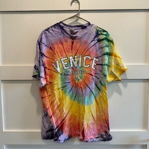 Gildan Purple and Red Tie-Dye T-Shirt